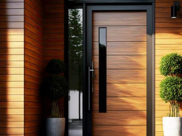 puerta exterior madera barata